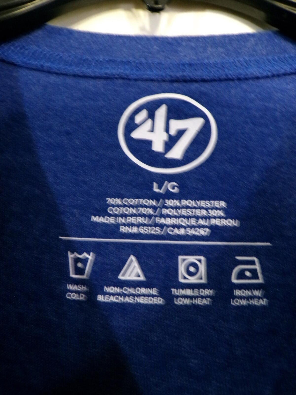 '47 Brand New York Rangers Men's Large Blue Graphic T-Shirt