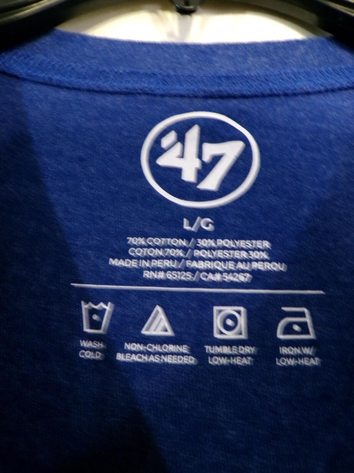 '47 Brand New York Rangers Men's Large Blue Graphic T-Shirt