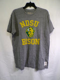 Retro Brand NDSU Bison Gray Short Sleeve T-Shirt Large Crew Neck