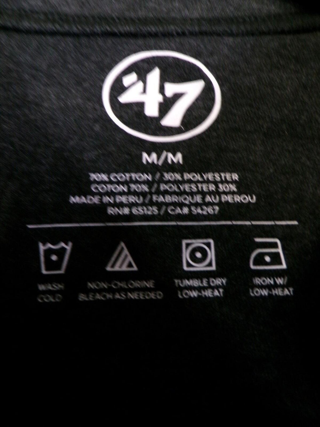 47 Brand Men's San Jose Sharks T Shirt Black M Graphic Tee