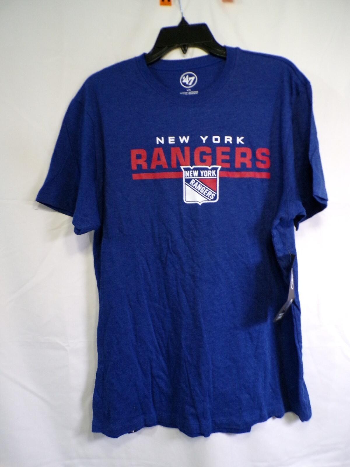 '47 Brand New York Rangers Men's Large Blue Graphic T-Shirt