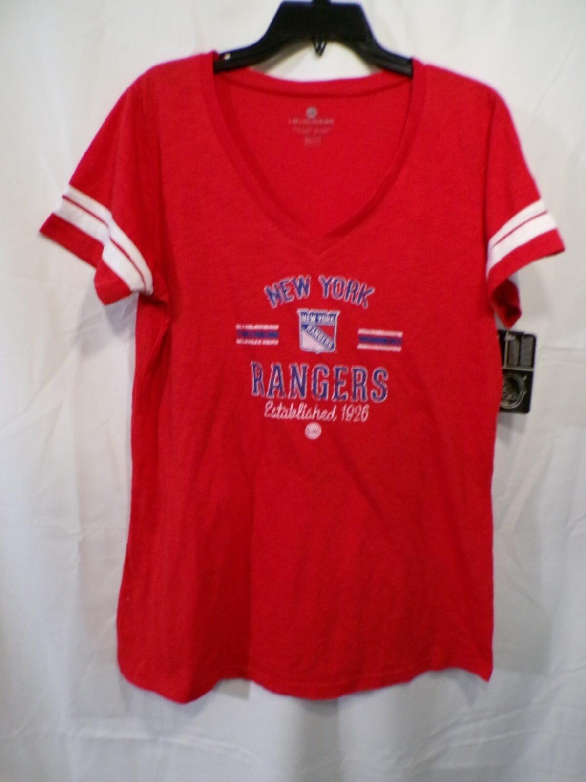 Levelwear Women's XXL V Neck NY Rangers Red T Shirt Jersey