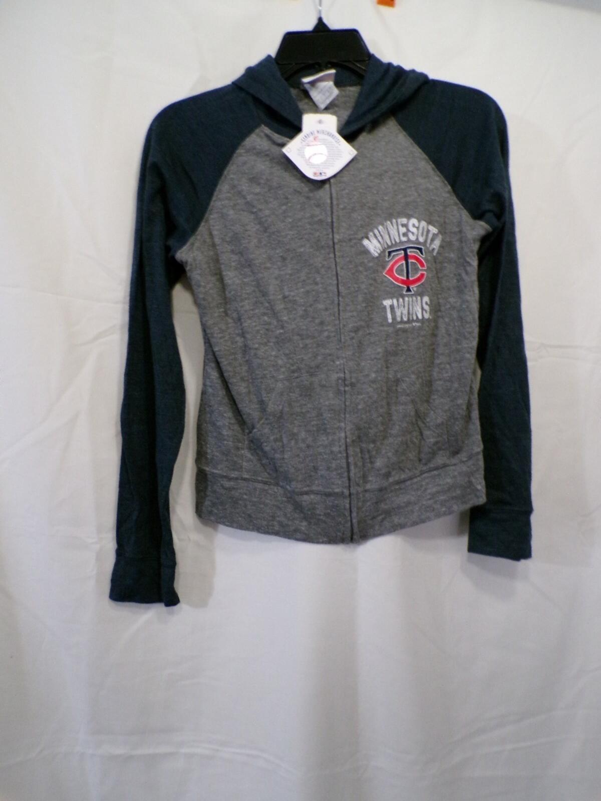 Campus Lifestyle Minnesota Twins Women's Full Zip Hoodie S Gray Navy
