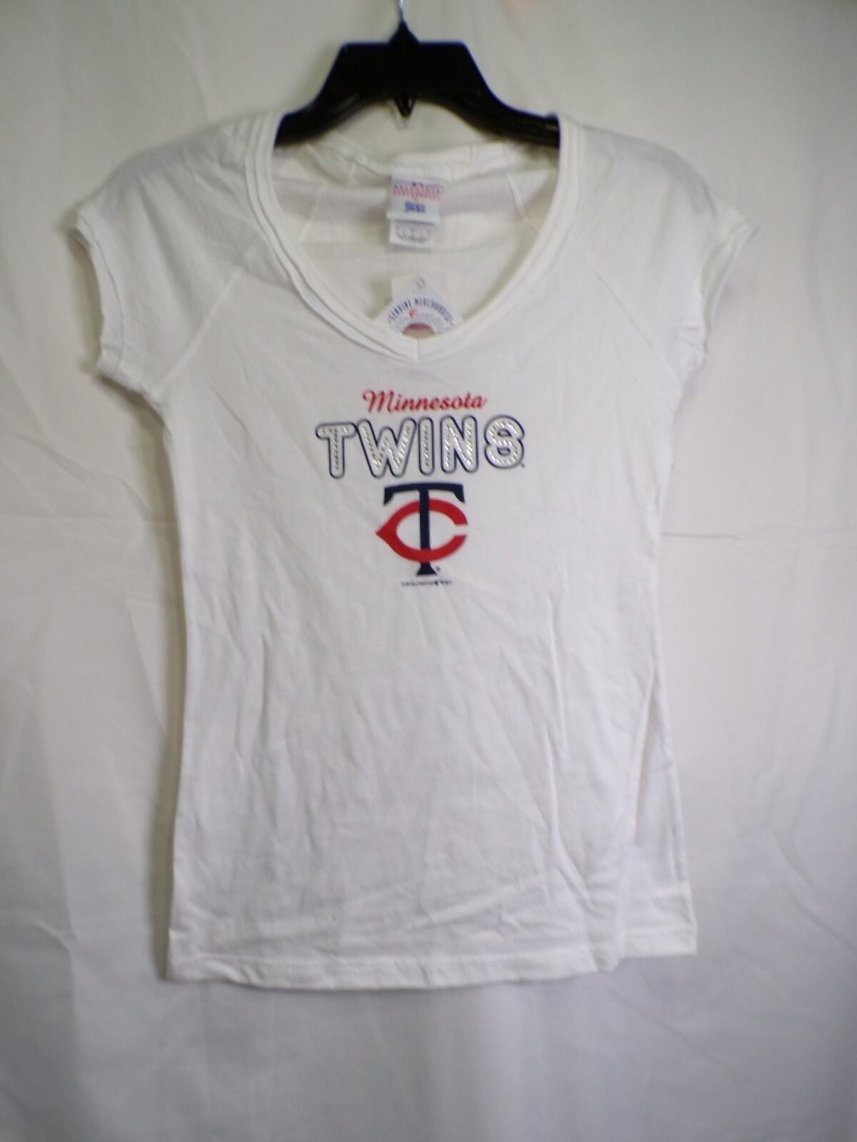 Genuine Merchandise Women's Minnesota Twins V-Neck T-Shirt Size S Rhinestone