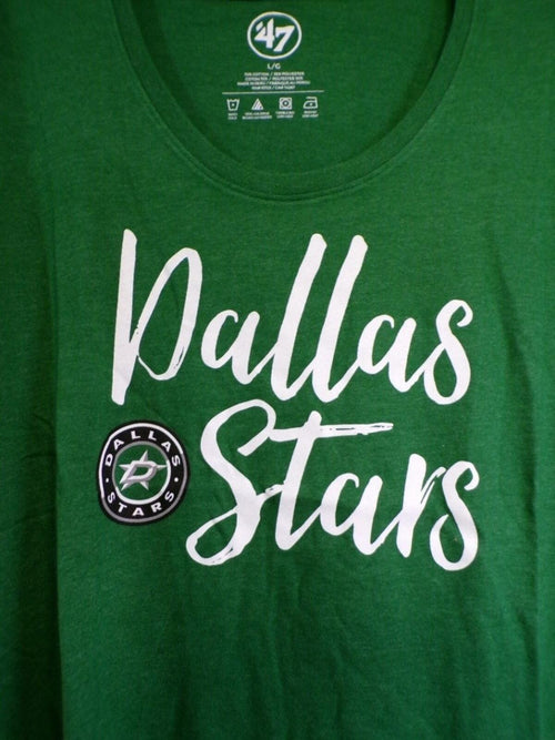 47 Brand Women's Dallas Stars Kelly Green Scoop Neck T-Shirt Large L