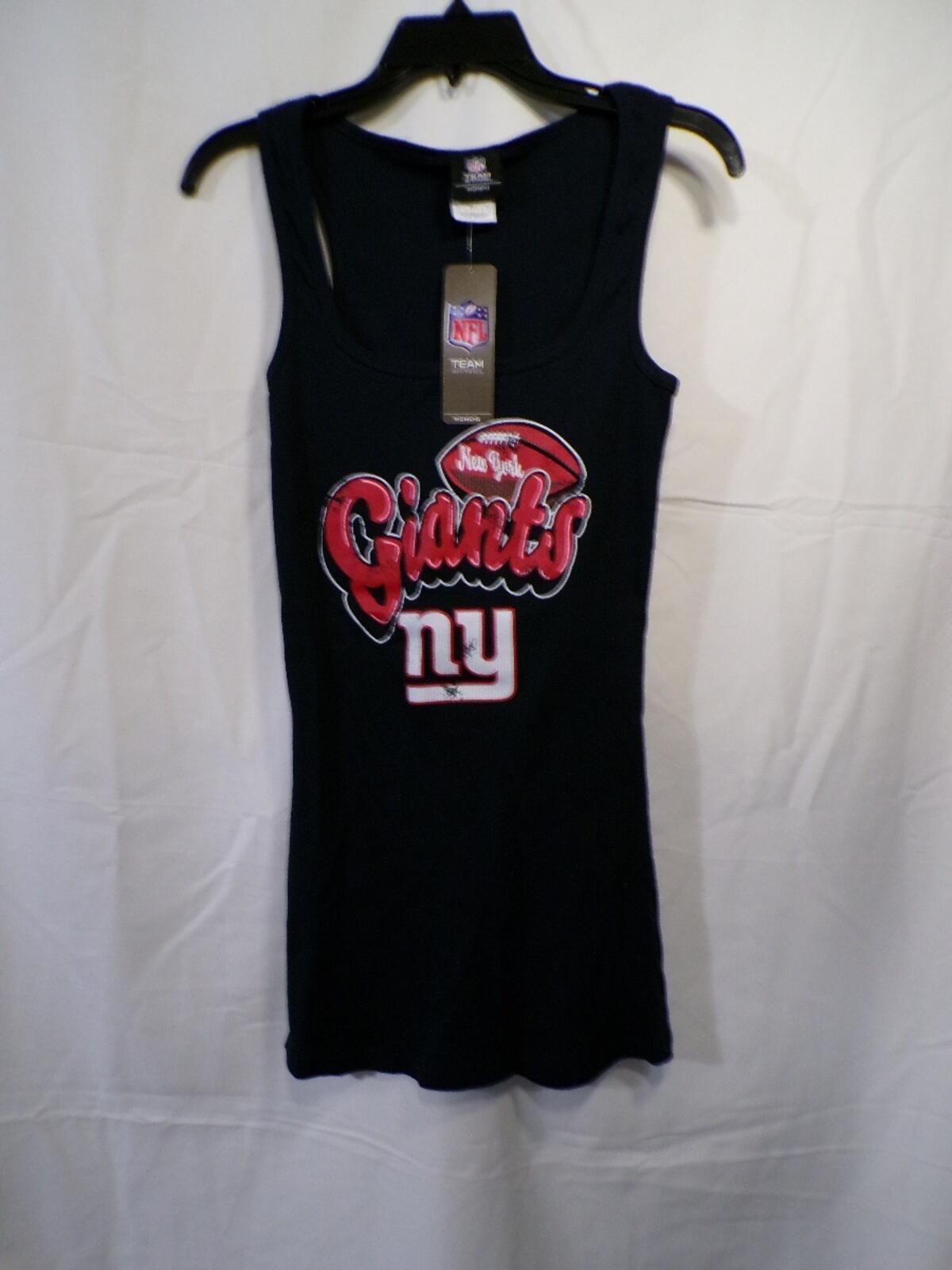 NY Giants Women's Tank Top Navy Scoop Neck Large Team Apparel