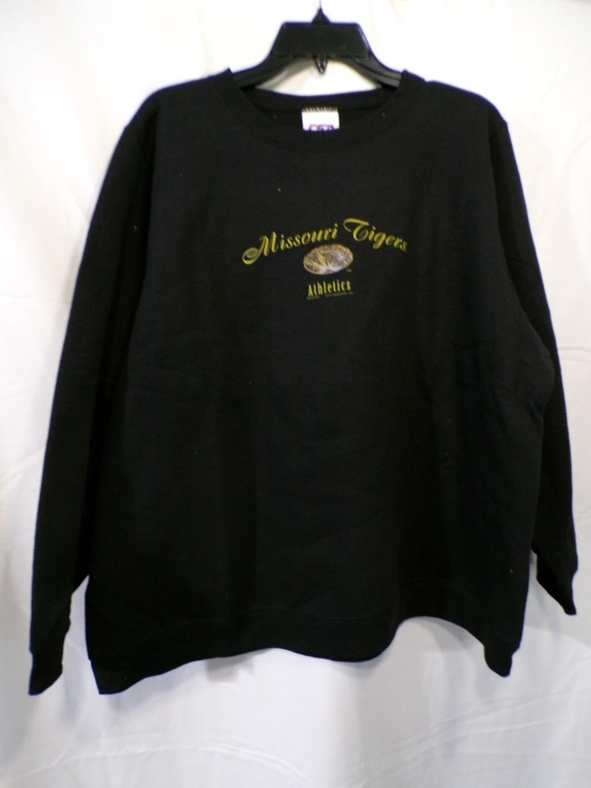 Missouri Tigers Women's Crewneck Sweatshirt Size 1X Black