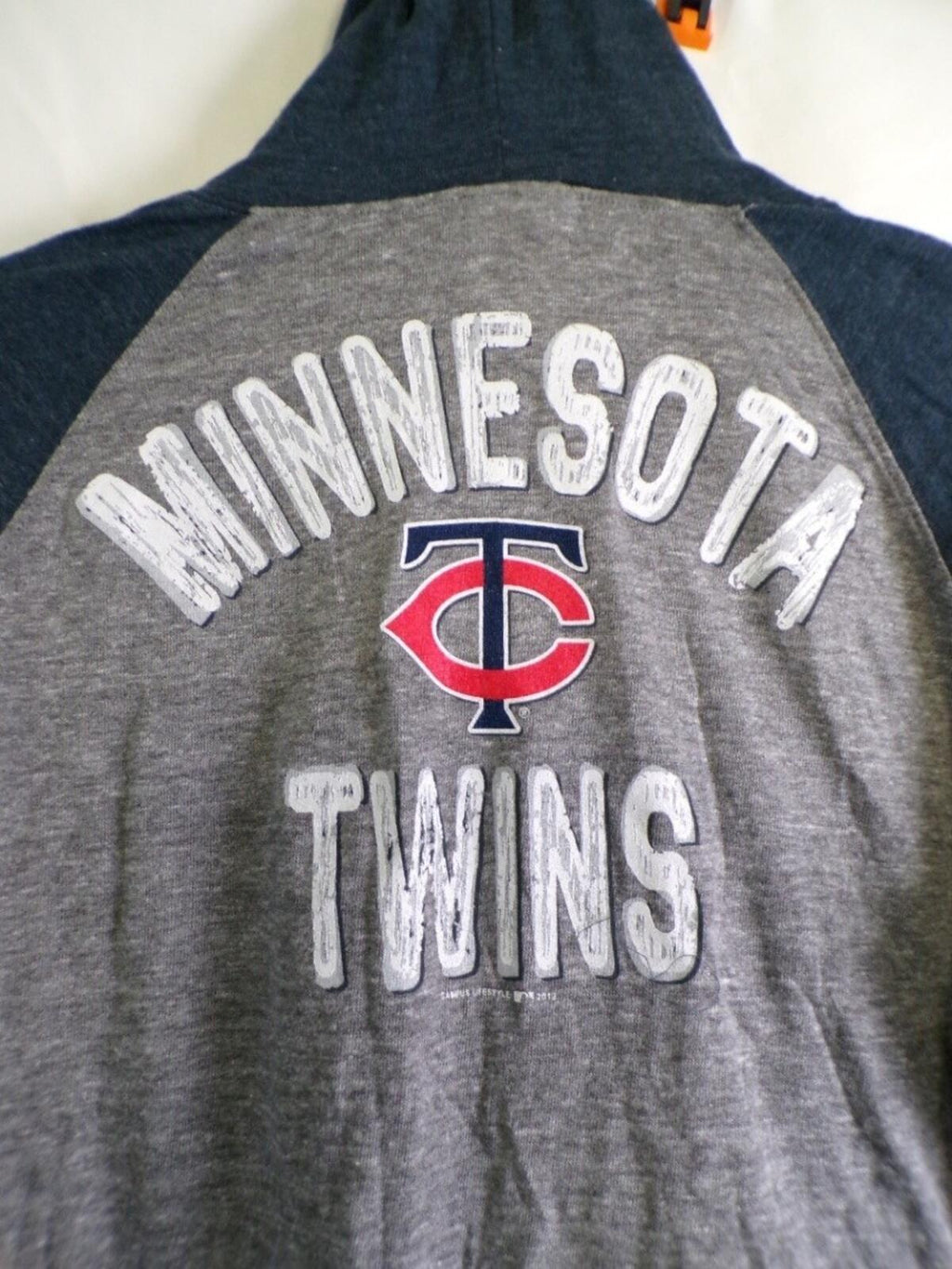 Campus Lifestyle Minnesota Twins Boys Full Zip Hoodie Size XL Gray TC Logo