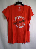47 Brand University of Miami Hurricanes Women's T-Shirt Large Orange