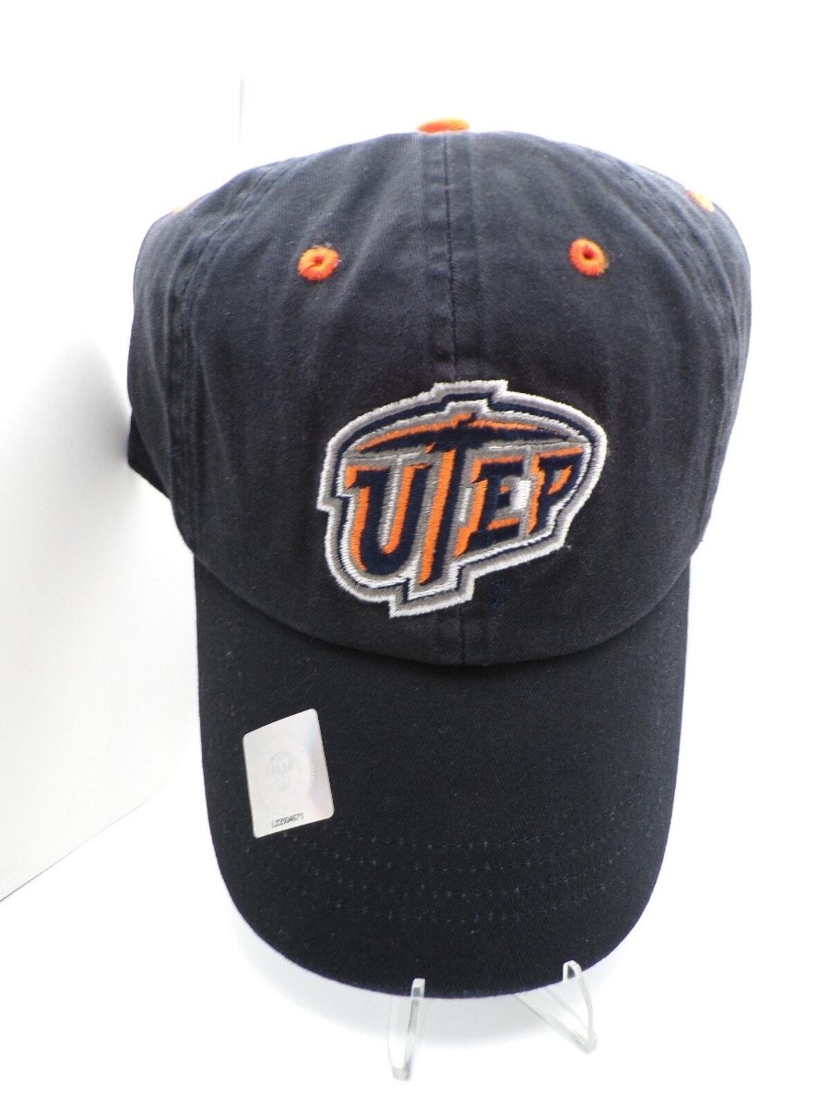 UTEP Baseball Cap Black Embroidered Logo Adjustable One Size Hat