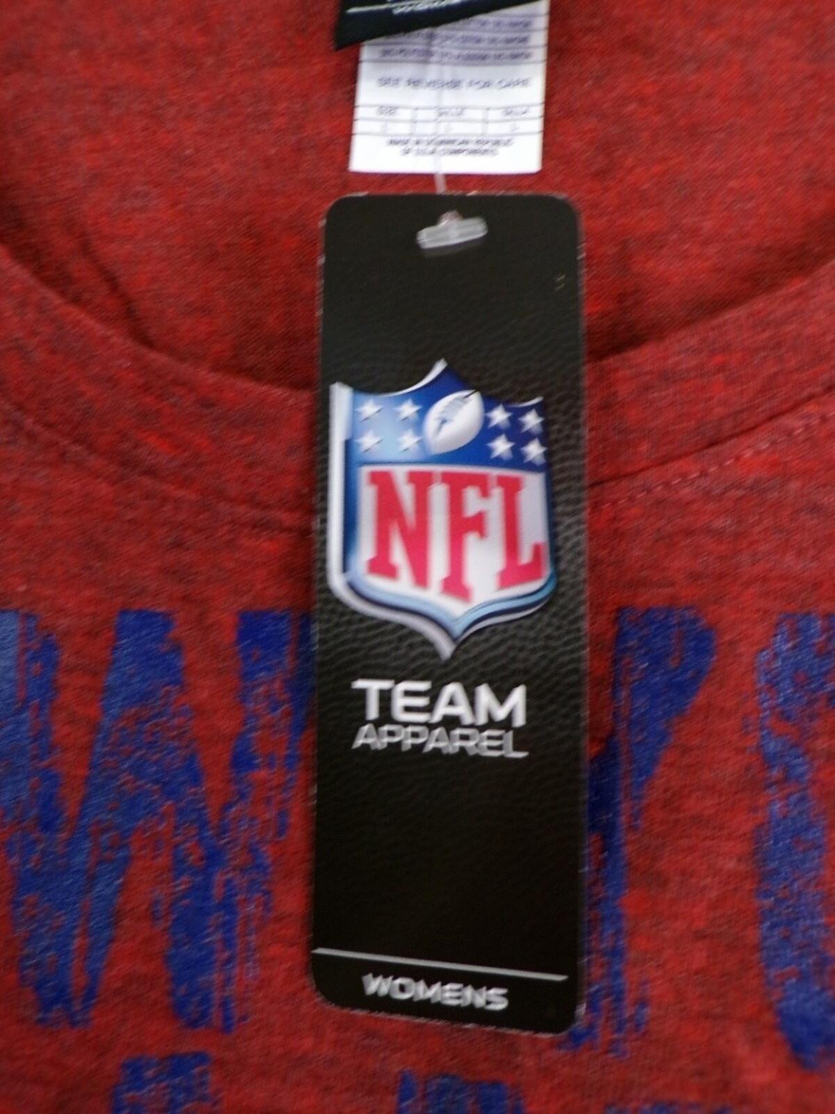 New York Giants Women's Red Graphic T Shirt Large Team Apparel
