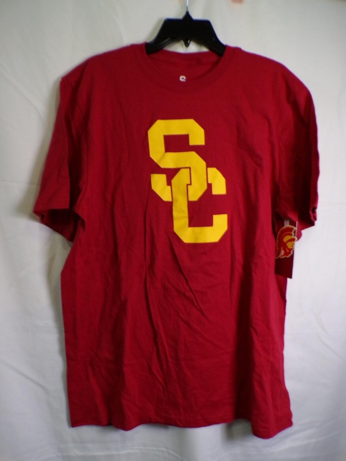 USC Trojans SC Interlock Men's T-Shirt Large Red Crew Neck Cotton