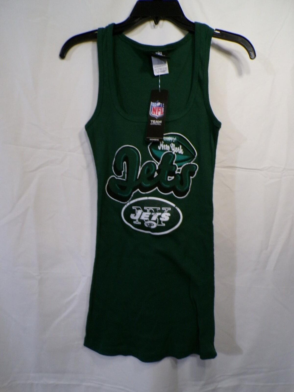 Women's NY Jets Tank Top Team Apparel Green M Scoop Neck
