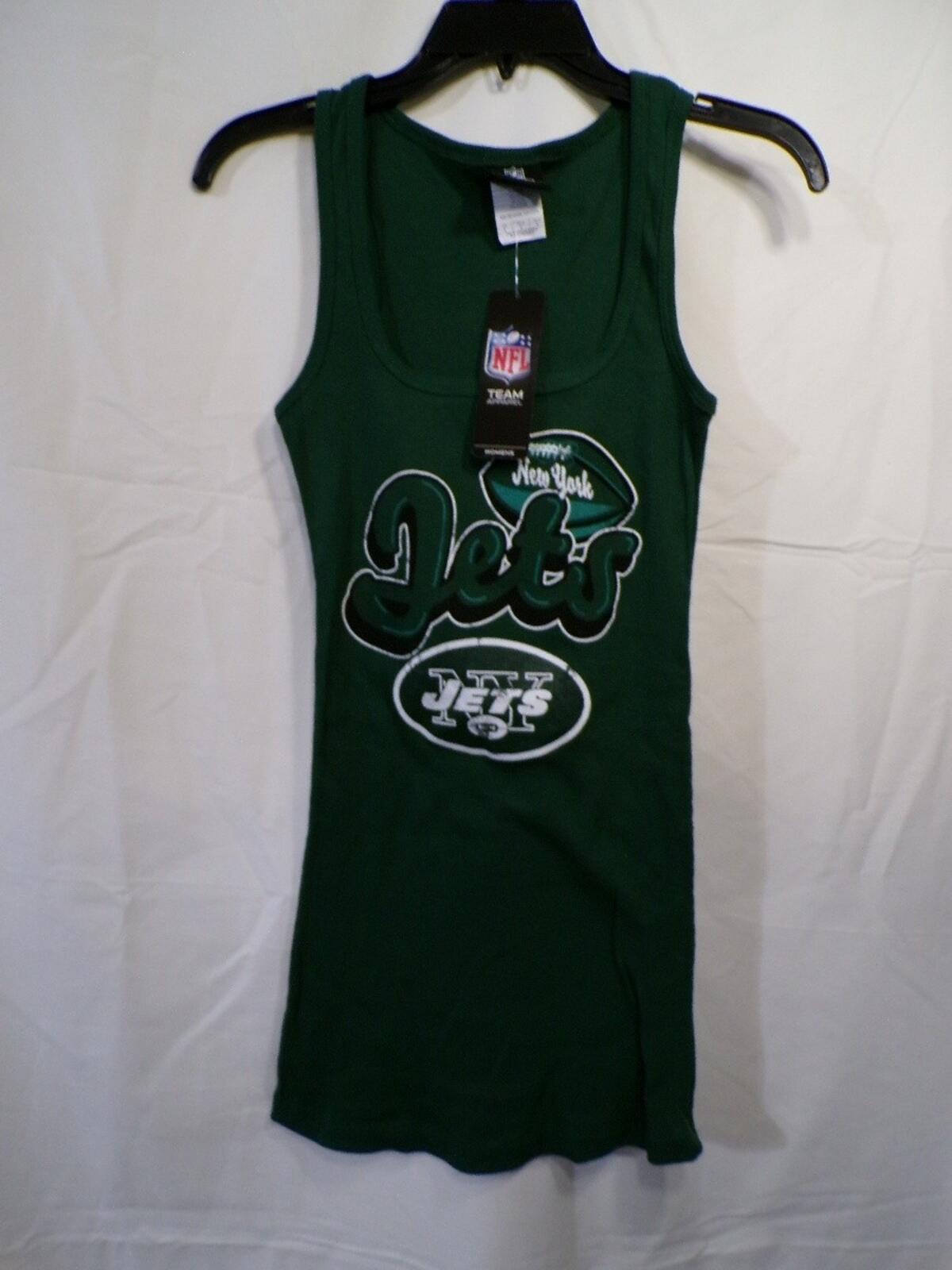 Women's NY Jets Tank Top Team Apparel Green M Scoop Neck