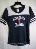 Cooperstown Lifestyle Women's Minnesota Twins V-Neck T-Shirt M Navy