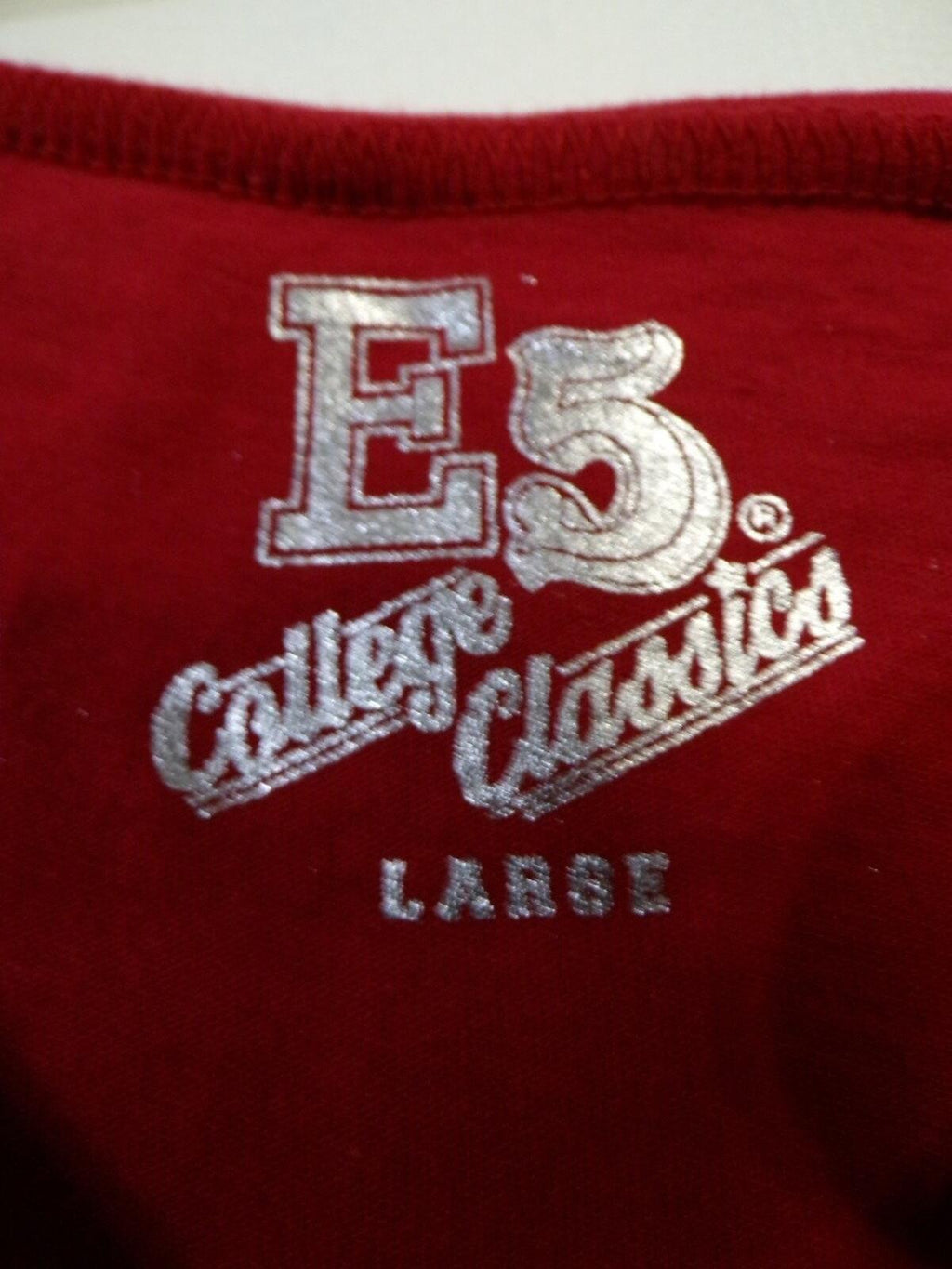 E5 College Classics Oklahoma Sooners OU Cropped T-Shirt Large Red