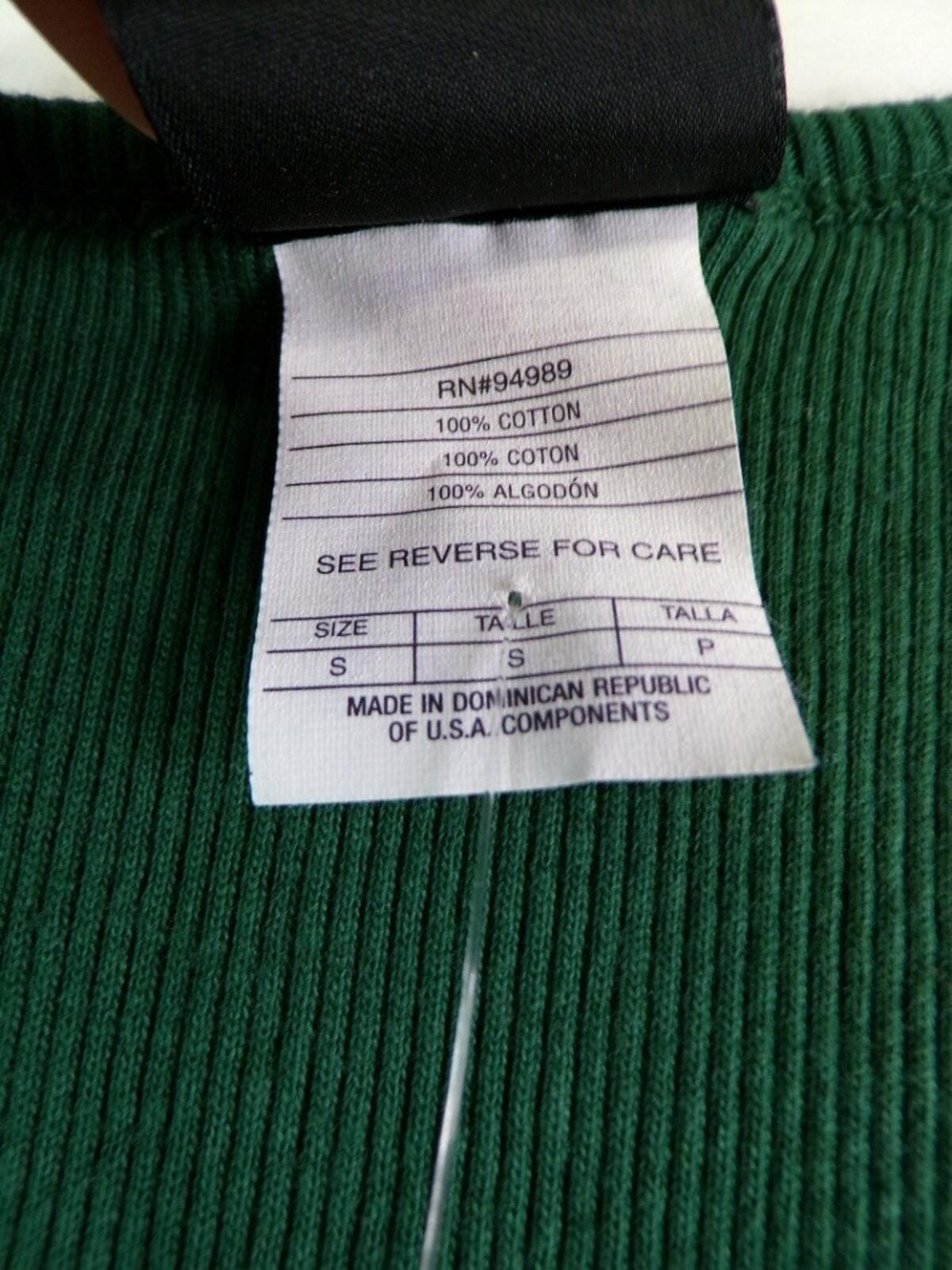 New York Jets Women's Tank Top Large Green Team Apparel 100% Cotton