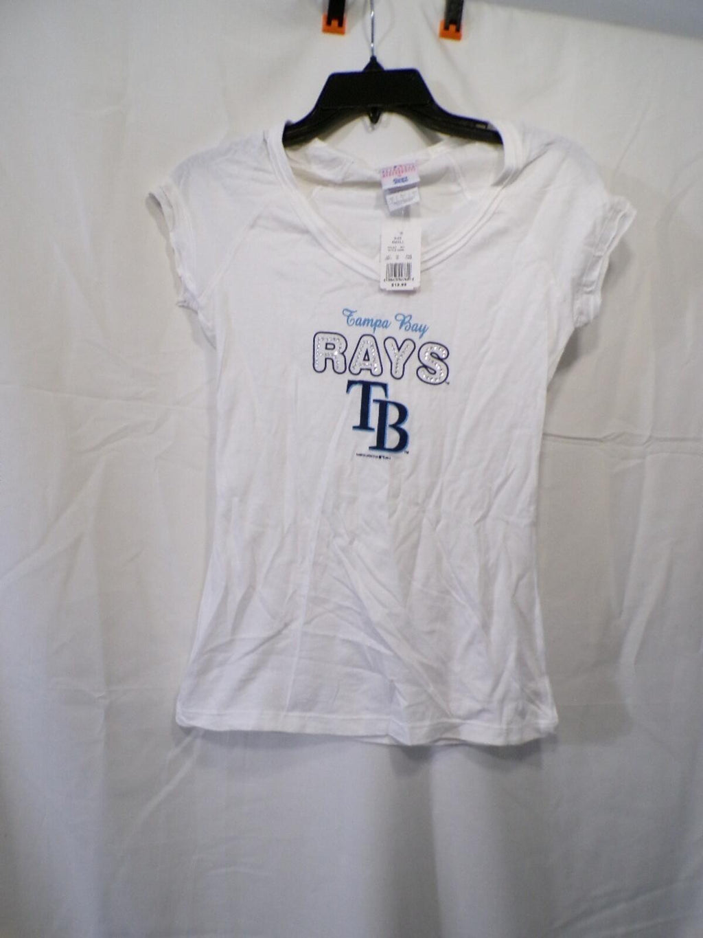 Campus Lifestyle Tampa Bay Rays Women's V Neck Rhinestone T Shirt S