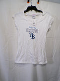 Campus Lifestyle Tampa Bay Rays Women's V Neck Rhinestone T Shirt S