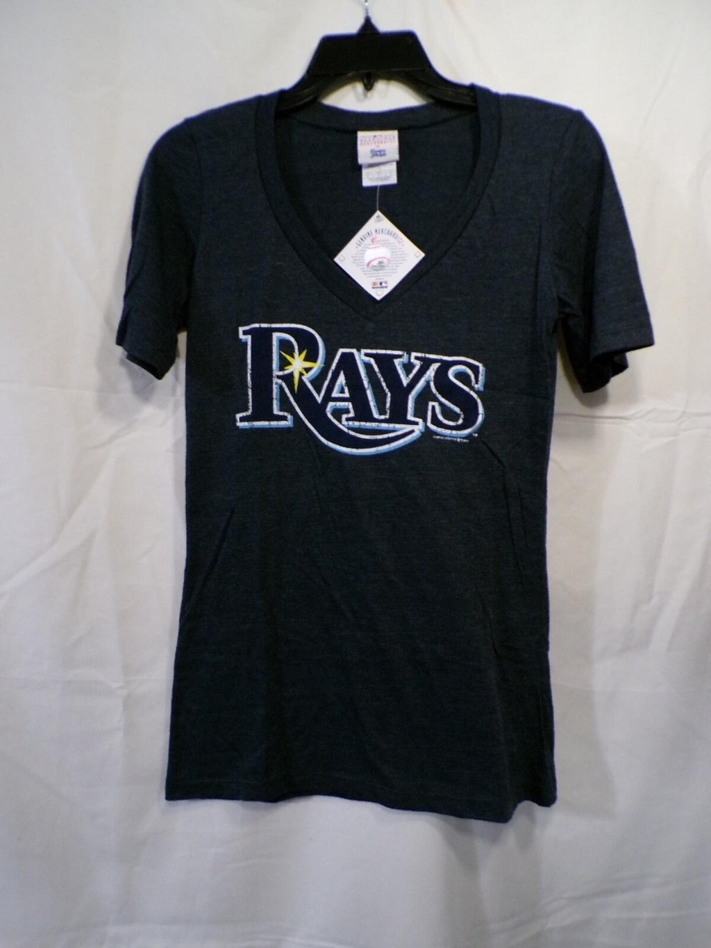 Campus Lifestyle Women's M V-Neck Tampa Bay RAYS T-Shirt Navy
