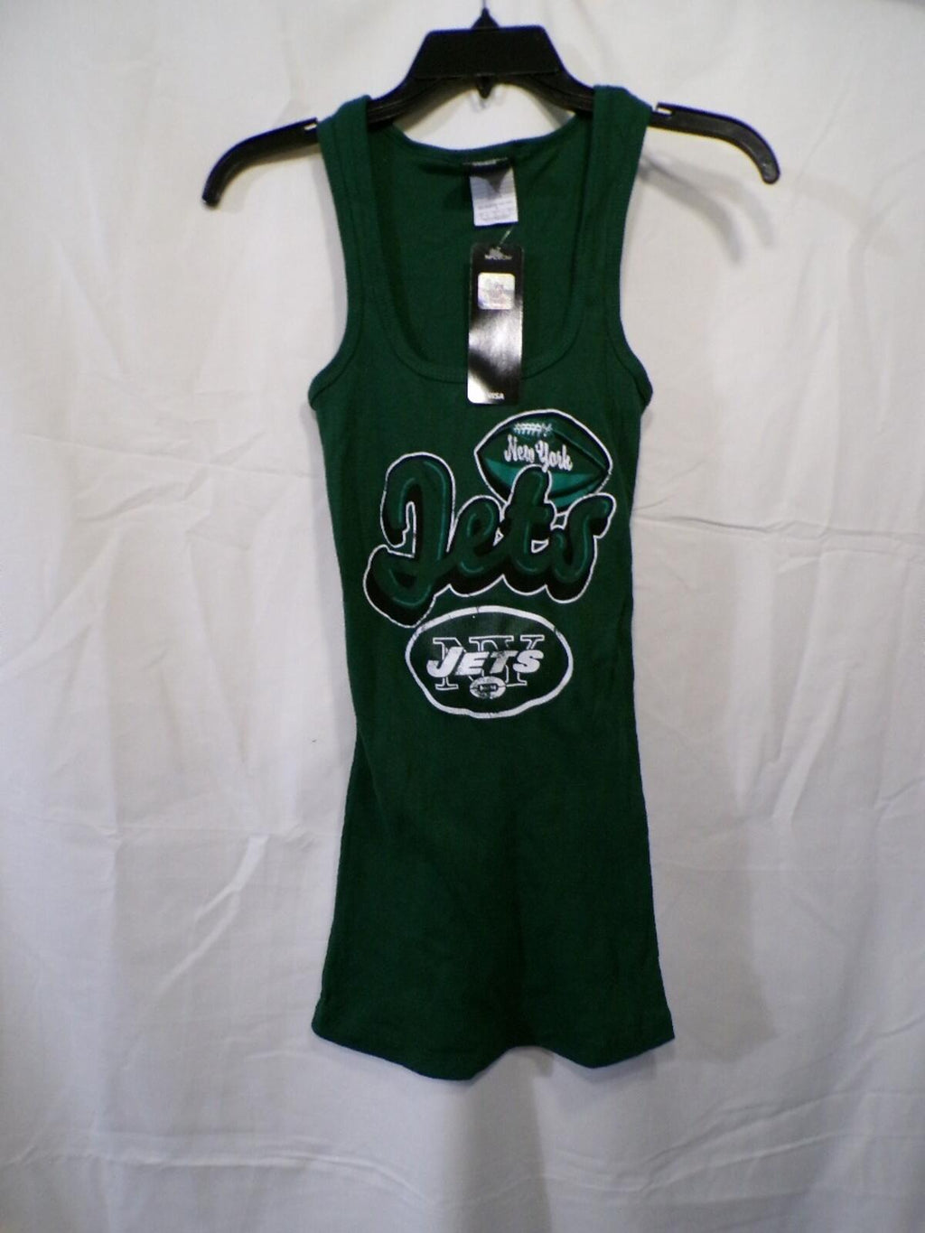 Team Apparel NY Jets Women's Ribbed Green Tank Top Size S