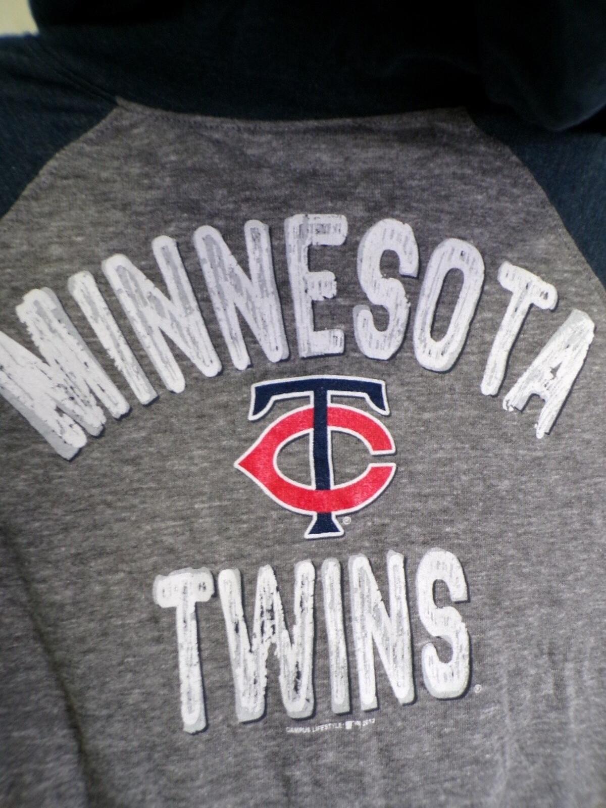 Majestic Minnesota Twins Unisex Kids L Full Zip Hoodie Colorblock Logo