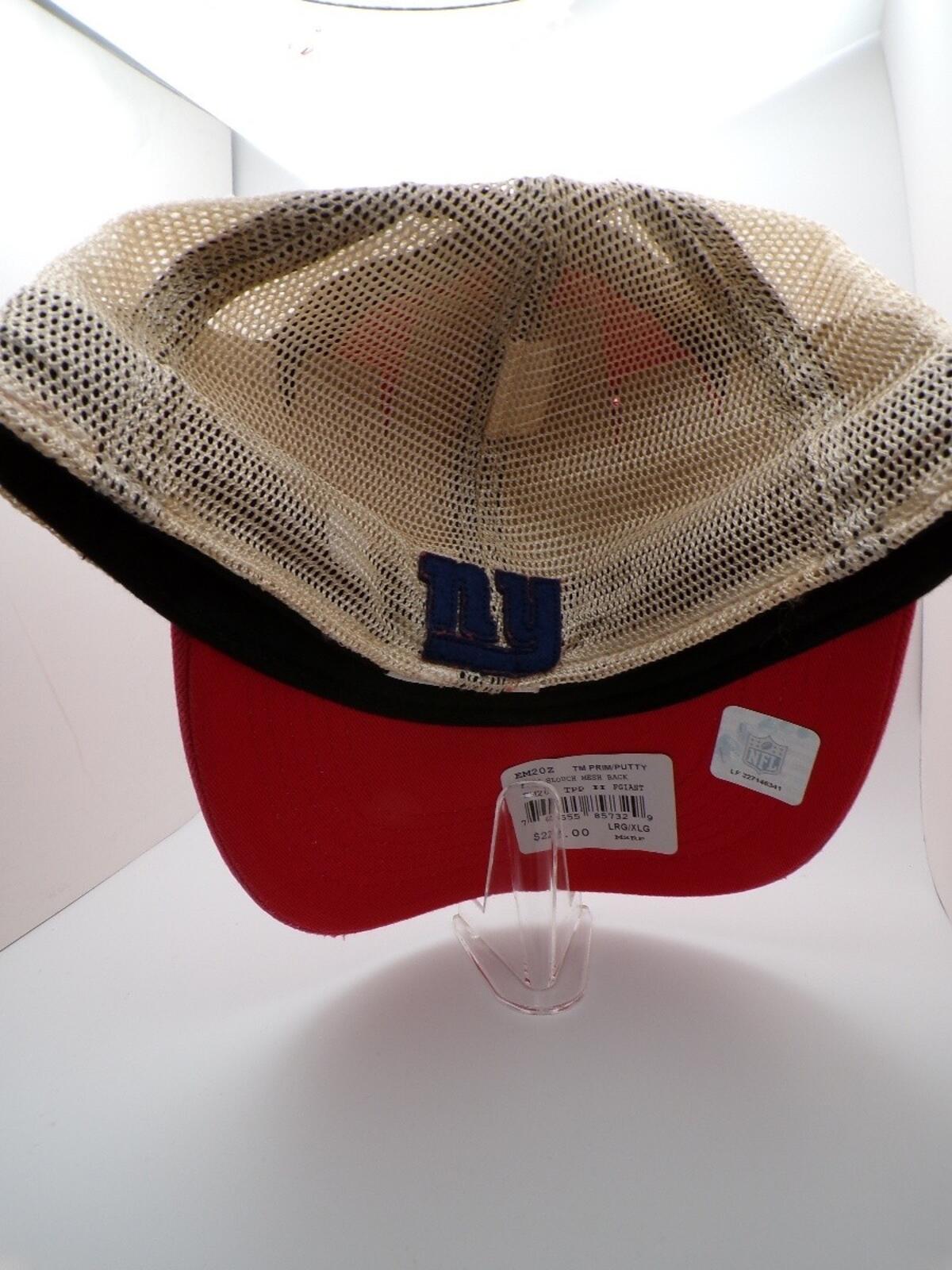Reebok New York Giants Trucker Hat Authentic Retro Sport L/XL Red Mesh