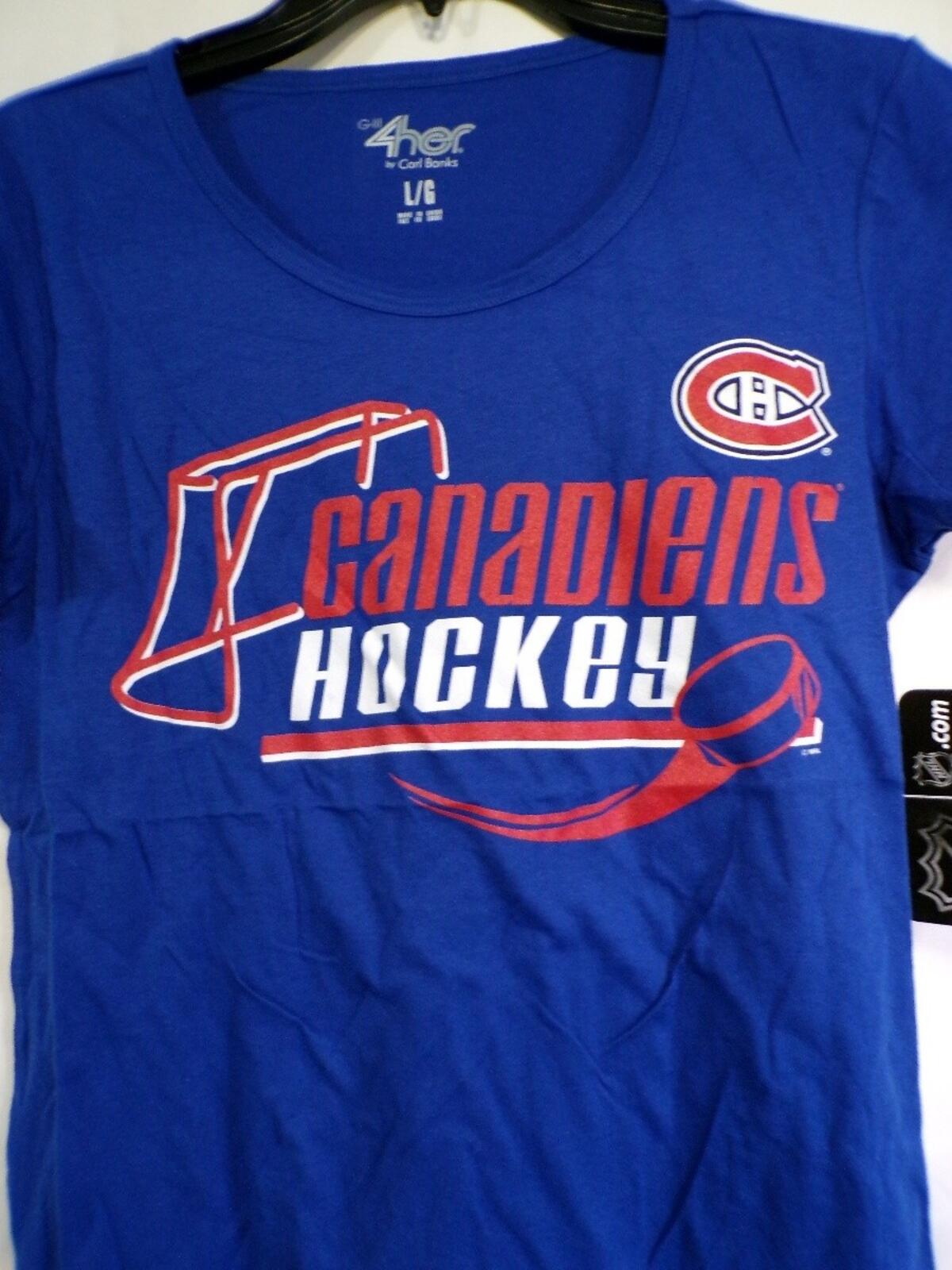 G-III 4Her Montreal Canadiens Women's T Shirt Large Royal Blue