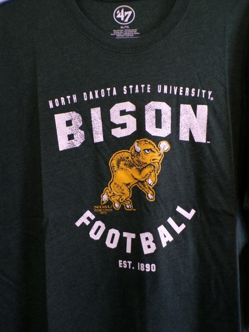 47 Men's North Dakota State University Bison Football T Shirt XL Green