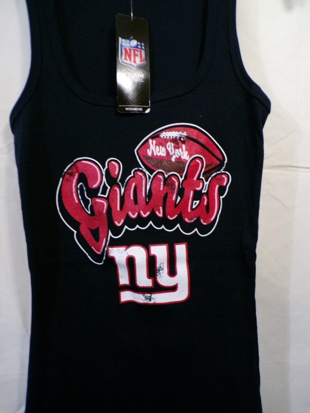 Team Apparel Women's Giants Scoop Tank Top Sz L Black Glitter Logo
