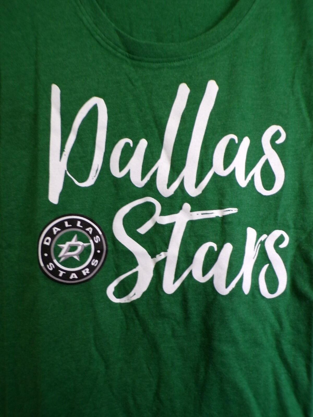 47 Brand Dallas Stars Women's M Kelly Green T Shirt Scoop Neck Tee