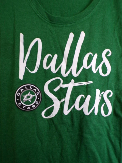 47 Brand Dallas Stars Women's M Kelly Green T Shirt Scoop Neck Tee