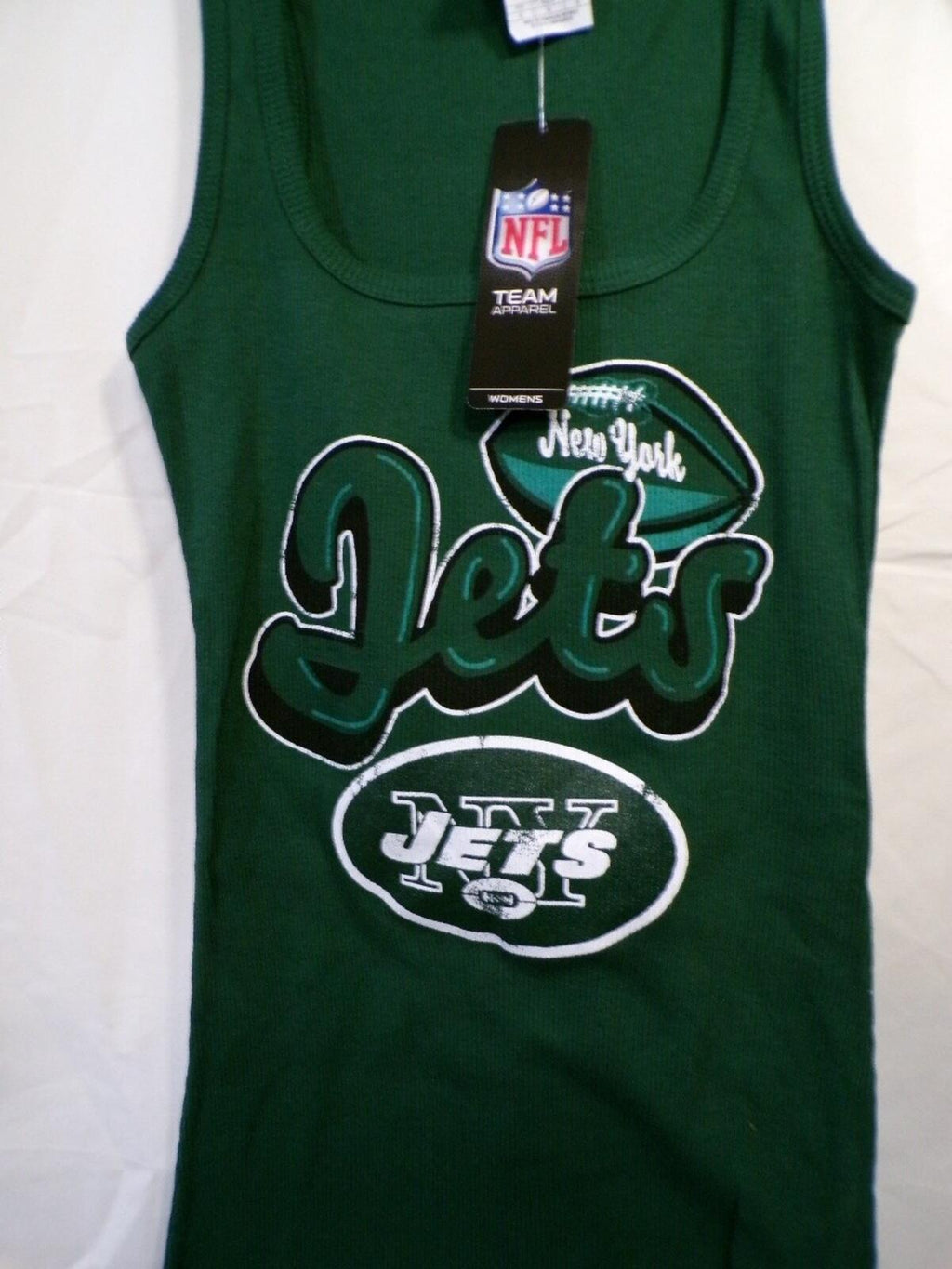 Women's NY Jets Tank Top Team Apparel Green M Scoop Neck