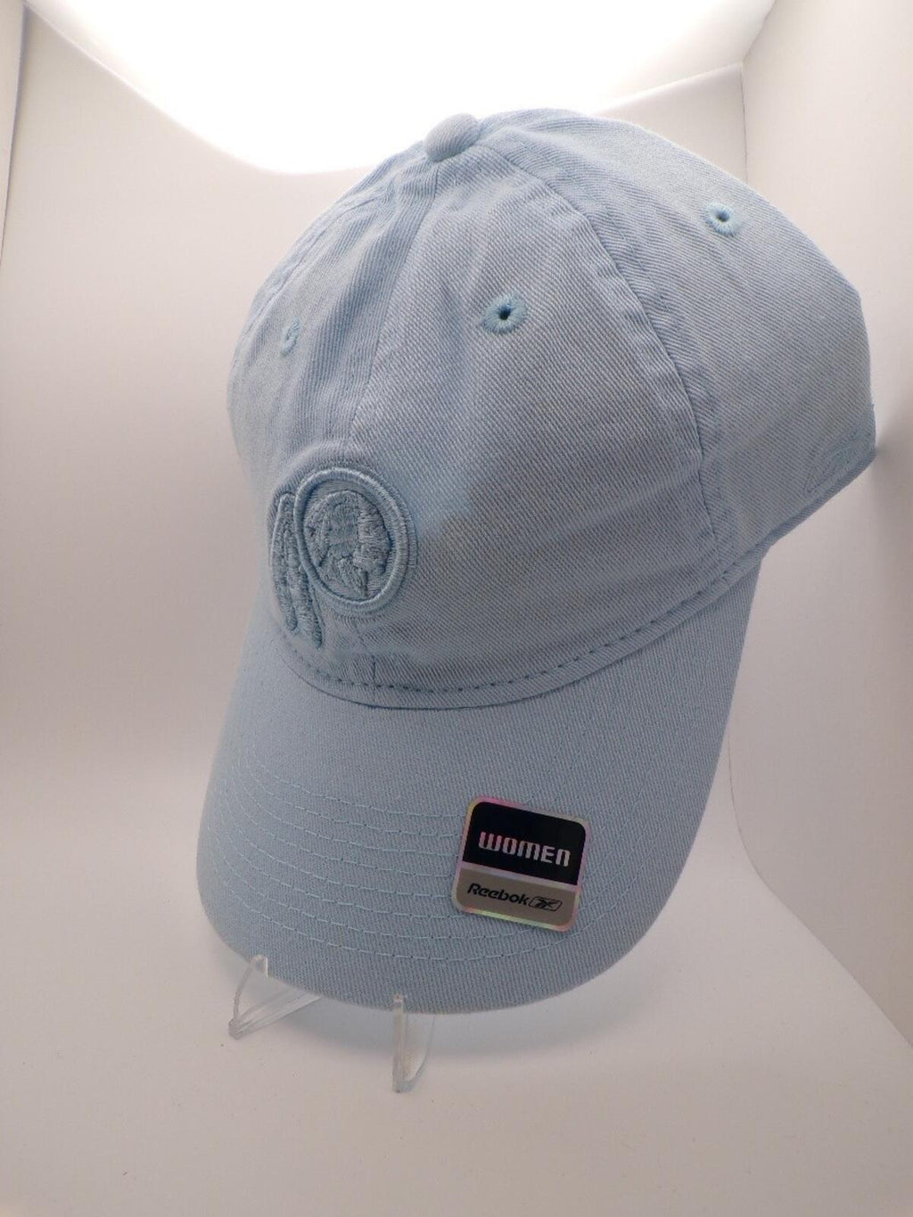 Reebok Women's Light Blue Adjustable Baseball Cap Embroidered Logo M