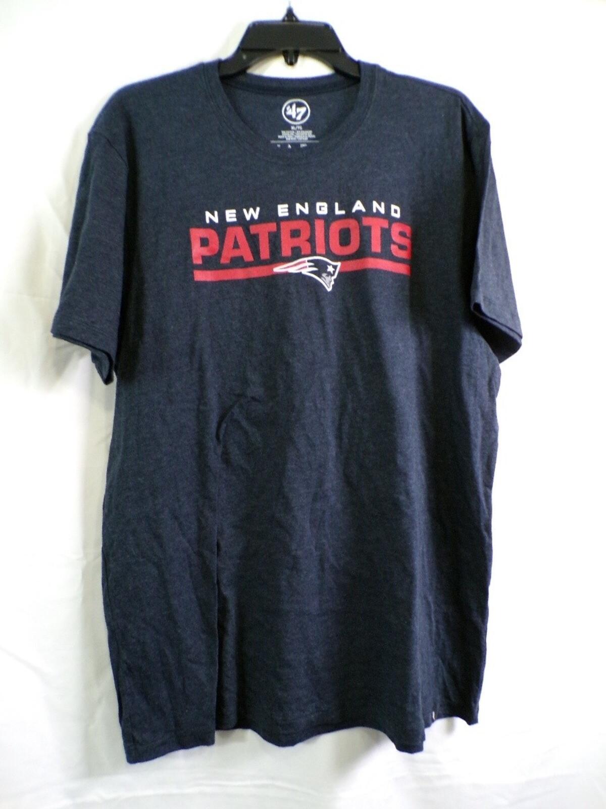 47 Brand New England Patriots Men's T-Shirt XL Navy Crew 47 CLEAN UP