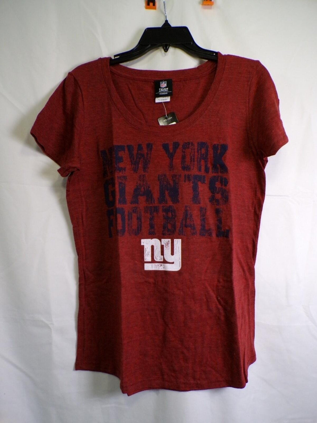 Women's New York Giants Scoop Neck T-Shirt Red Large Team Apparel
