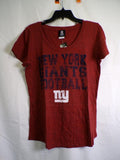 Women's New York Giants Scoop Neck T-Shirt Red Large Team Apparel