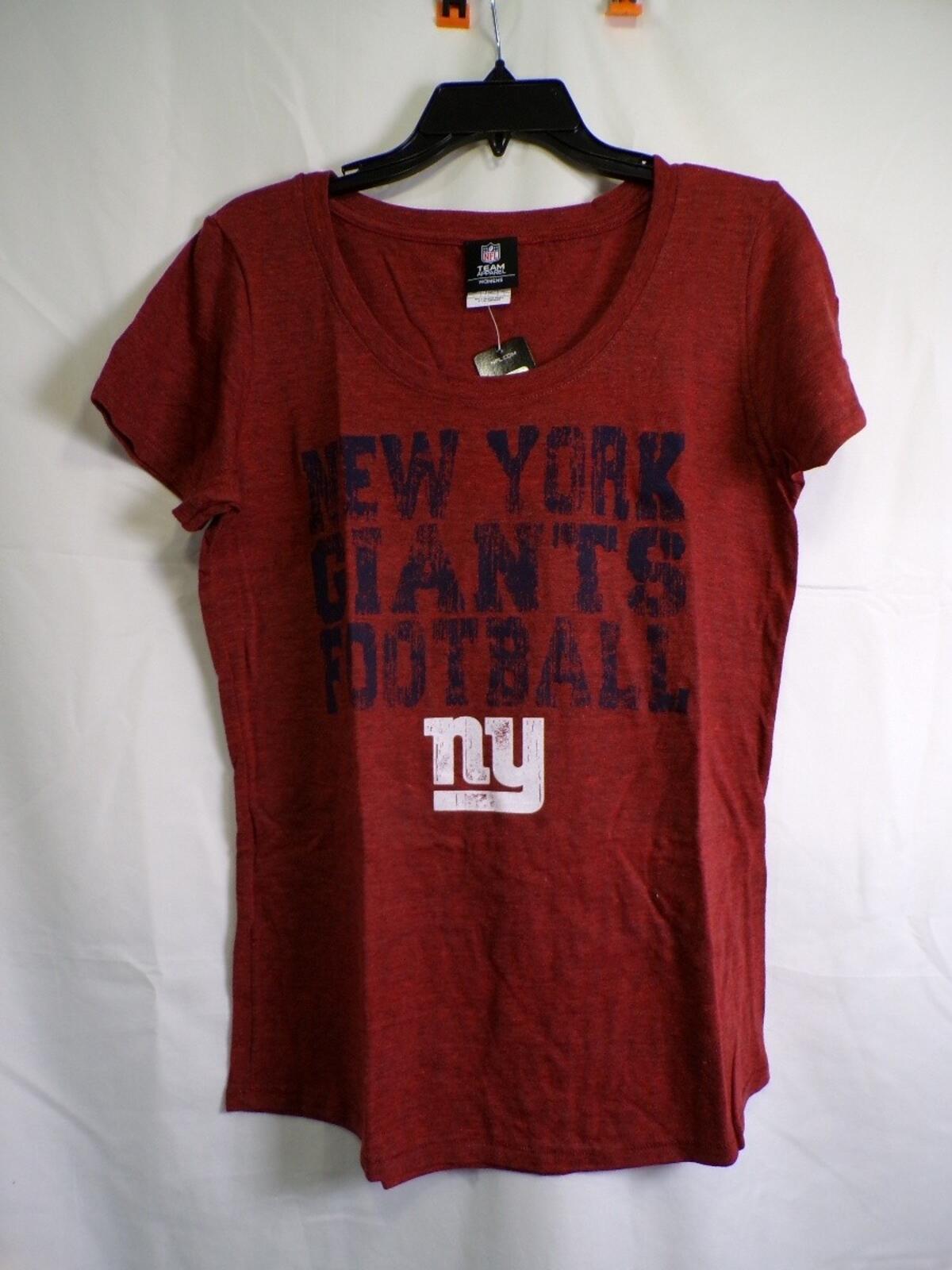 Women's New York Giants Scoop Neck T-Shirt Red Large Team Apparel