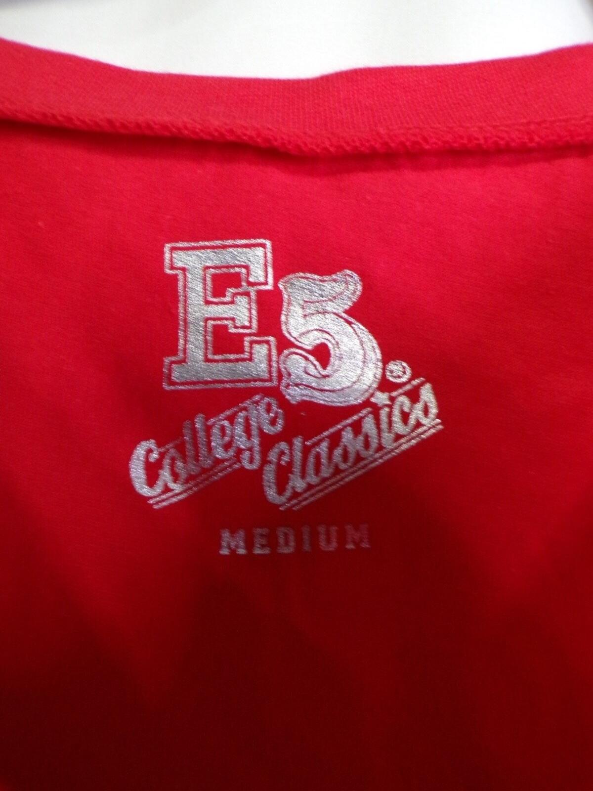 E5 College Classics Nebraska Women's Cropped T-Shirt M Red Scoop Neck