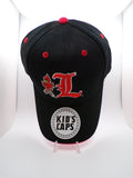 Louisville Boys L Logo Baseball Cap Black Red Kids One Size Official