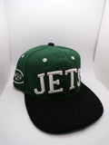 Team Apparel NY Jets Green Black Flat Bill Snapback Hat