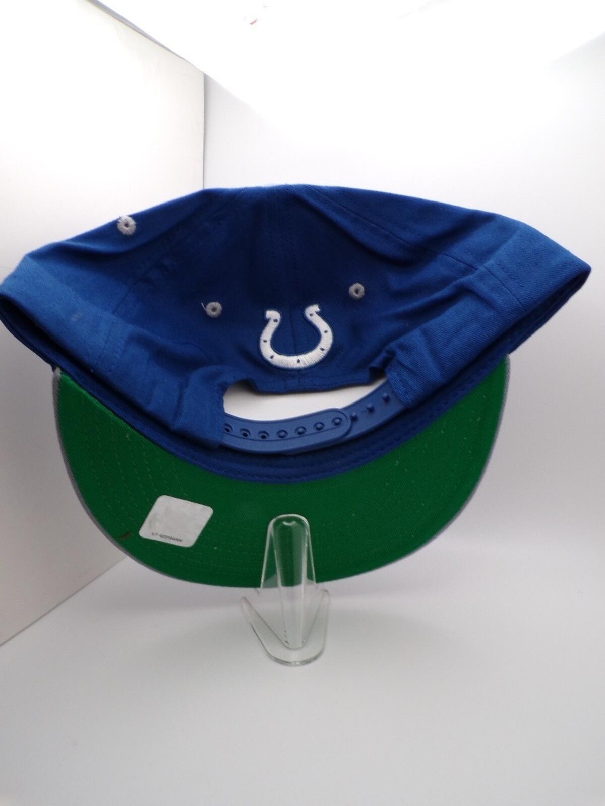 Men's Indianapolis Colts Snapback Baseball Cap Royal Blue Gray Flatbill