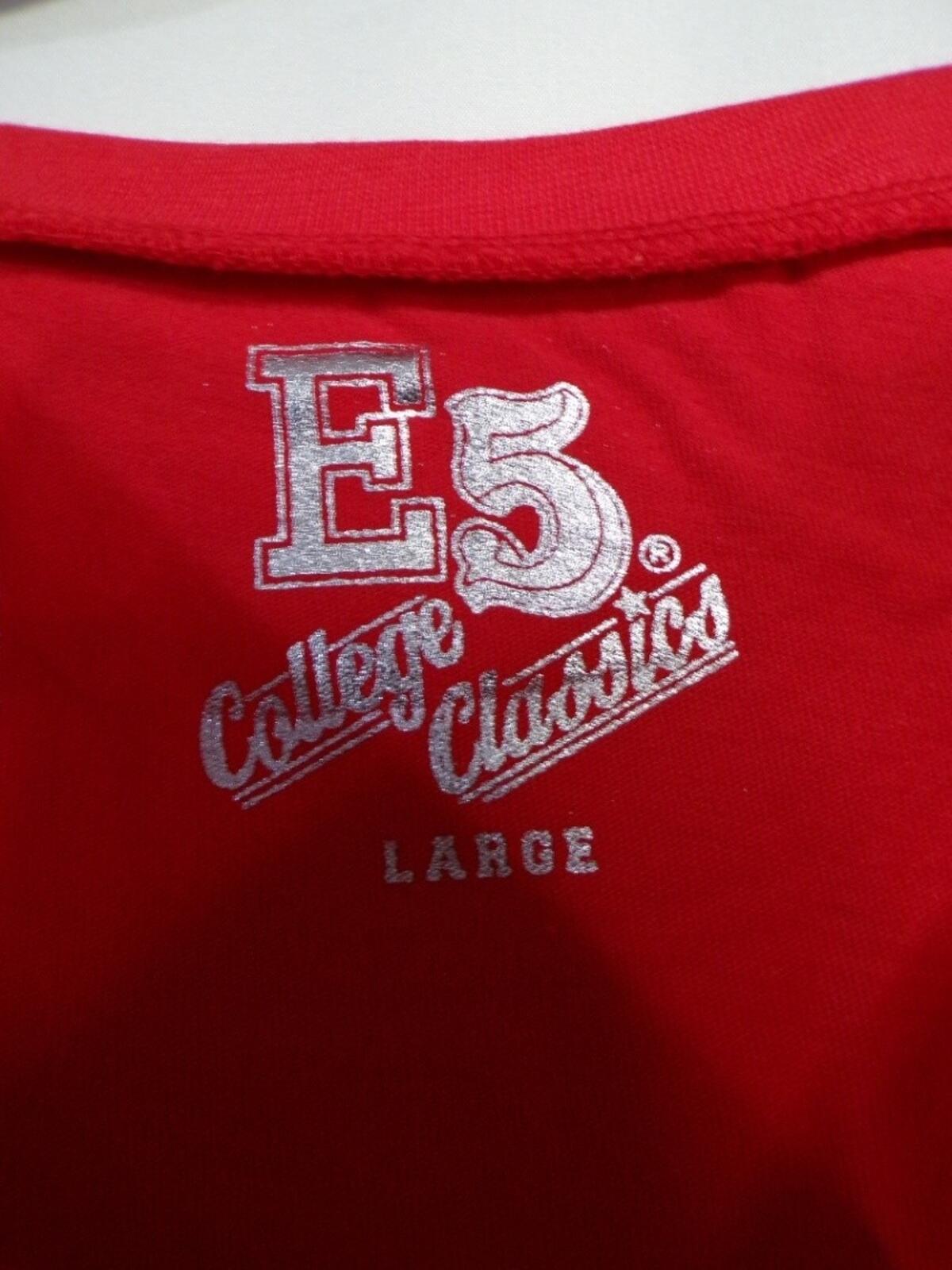 E5 College Classics Women's Nebraska Huskers Red Cropped T-Shirt L