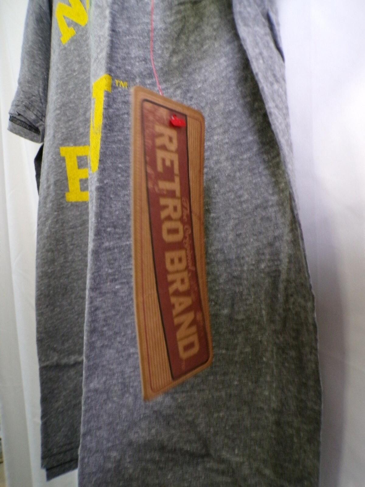 Retro Brand NDSU BISON Men's T-Shirt 2XL Heather Gray North Dakota State