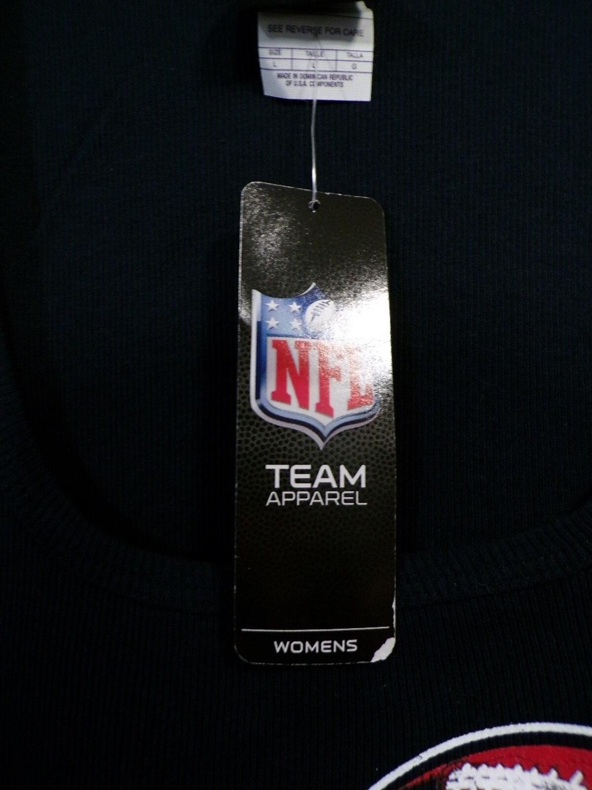 Team Apparel Women's Giants Scoop Tank Top Sz L Black Glitter Logo