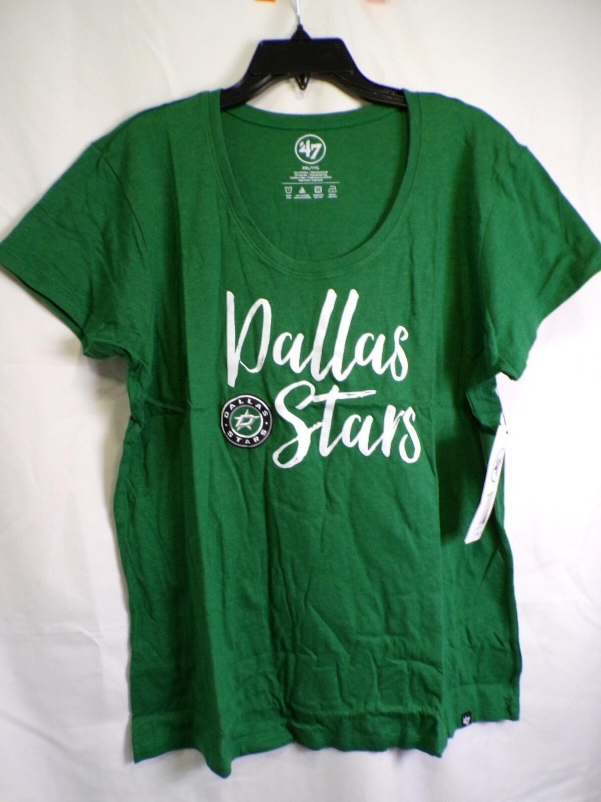 47 Brand Women's Dallas Stars Scoop Neck T-Shirt 2XL Kelly Green