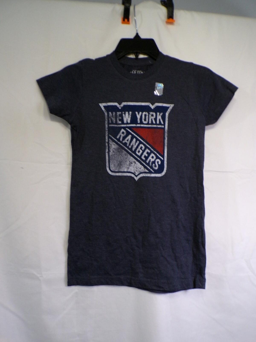 Old Time Hockey Women's New York Rangers Navy T-Shirt Small Jersey