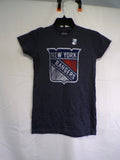 Old Time Hockey Women's New York Rangers Navy T-Shirt Small Jersey