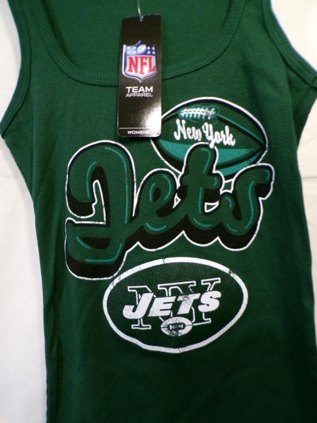 Team Apparel Women's NY Jets Green Tank Top Size M Ribbed Cotton